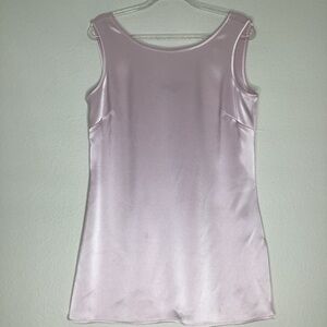 St. John Satiny Pale Pink Sleeveless Top Sm